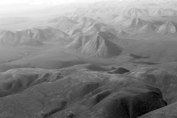 Arial view British Mountain Range Ivvavik 2014