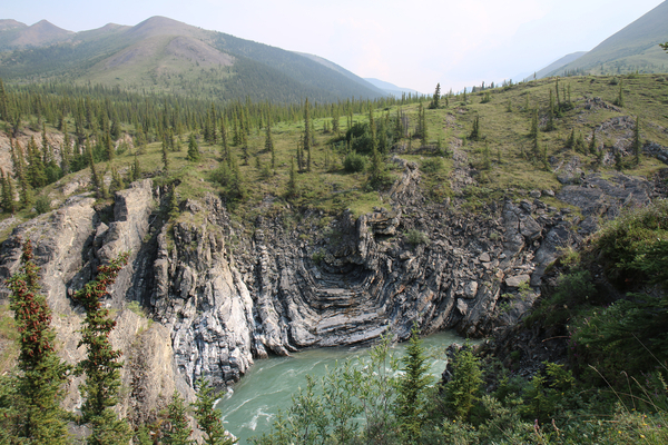 Rock formations along the Firth River